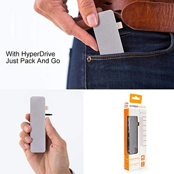 HyperDrive USB-C Hub Adapter, Sanho Solo 7-in-1 Type C Dongle for MacBook Pro - Picture 6 of 9